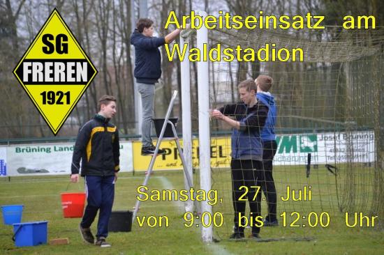Arbeitseinsatz am Waldstadion