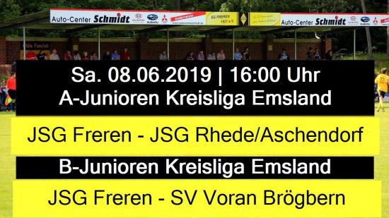 Letzte Heimspiele unserer A1- und B1-Jugend am Samstag
