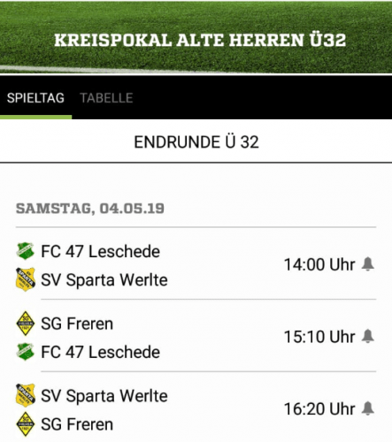 Ü32 kämpft um den Kreispokal