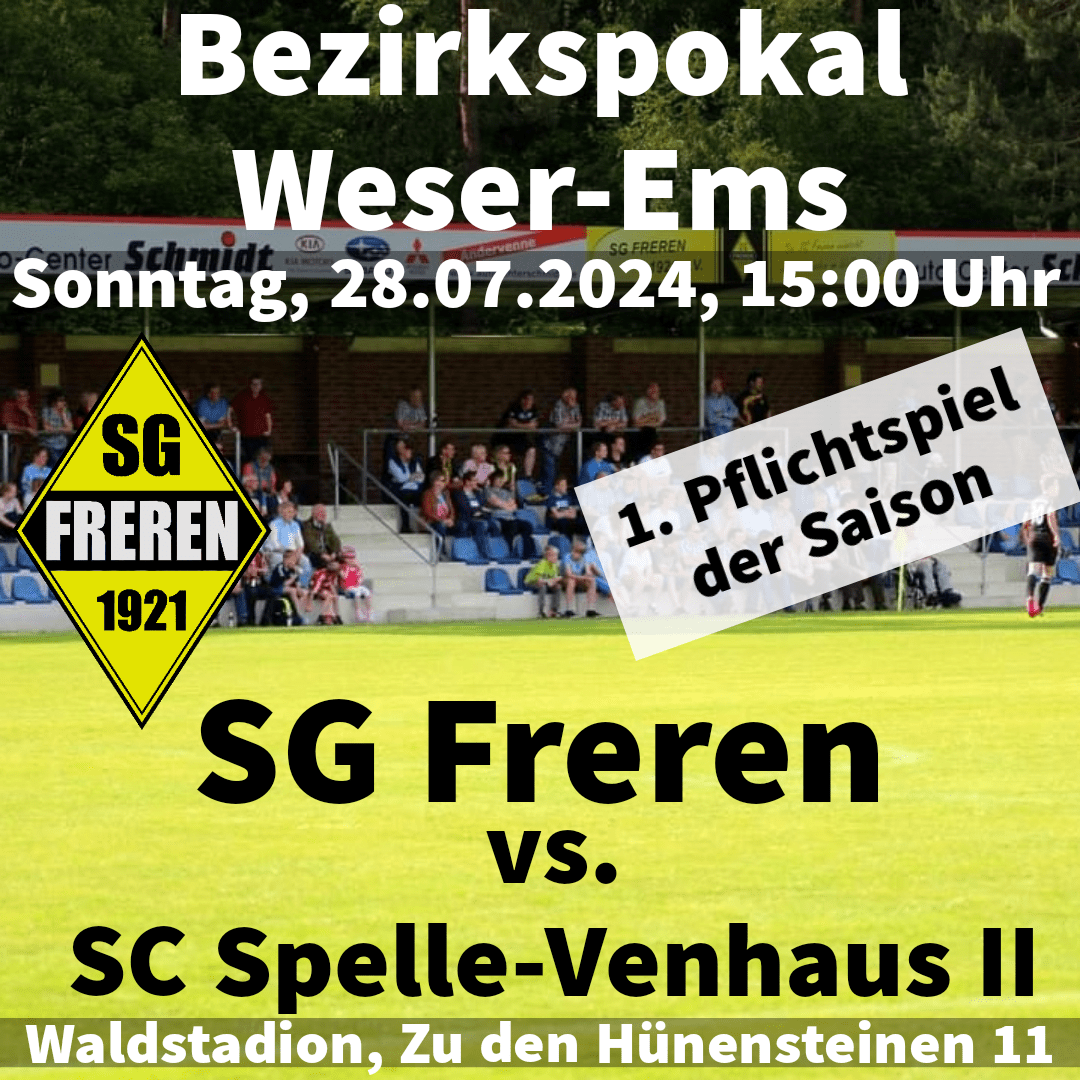 Bezirkspokal 1. Runde gegen SC Spelle-Venhaus II